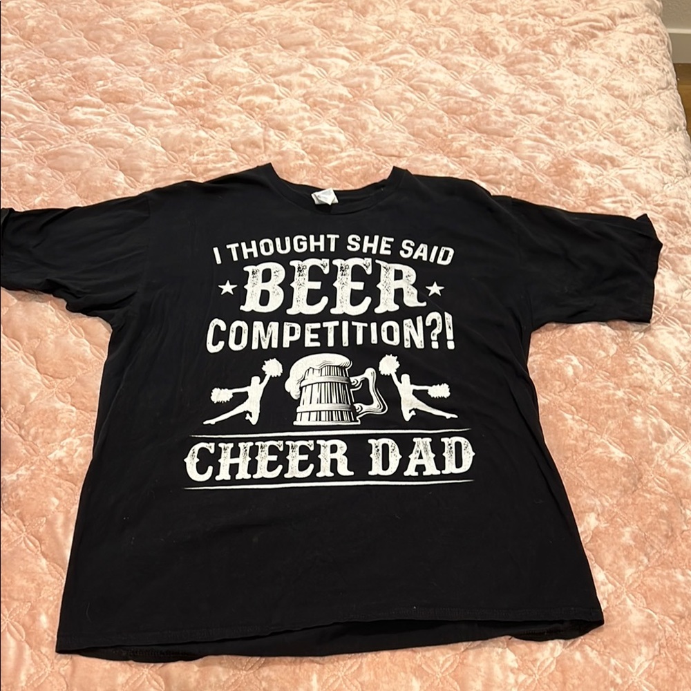 Black Cheer Dad Graphic Tee